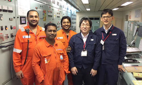 Visiting a ship for on-board system maintenance